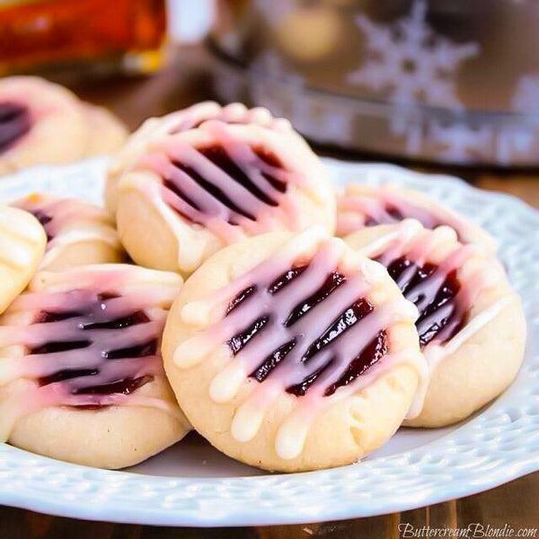 Raspberry Almond Thumbprints