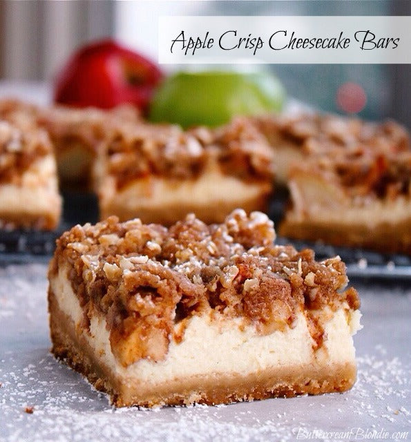 Apple Crisp Cheesecake Bars