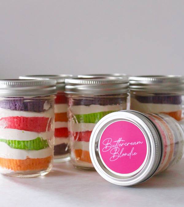 St. Patrick's Day Special! Rainbow Layer Cake Jars - Ships Monday 3/11