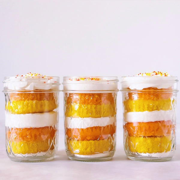 Candy corn layer cake 
